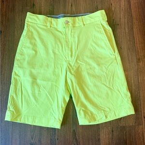 Walter Hagen Men's Neon Green Flat Front Shorts